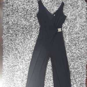Anne Klein Navy Blue Jumpsuit Size 4P